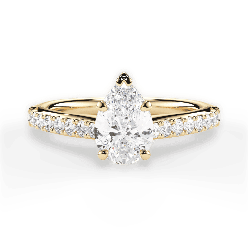 14kt Yellow Gold/18kt Yellow Gold/pear/top