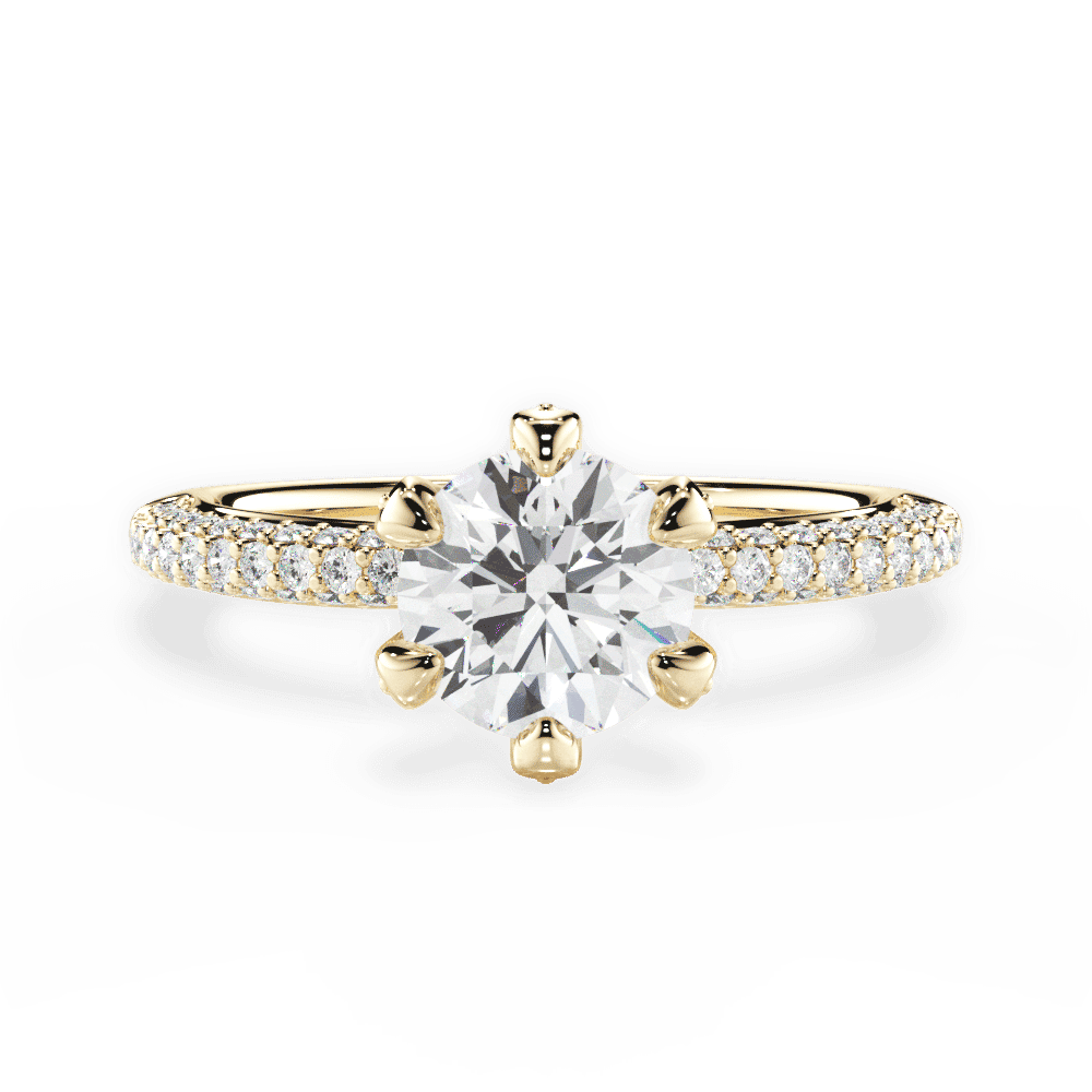 14kt Yellow Gold/18kt Yellow Gold/round/top