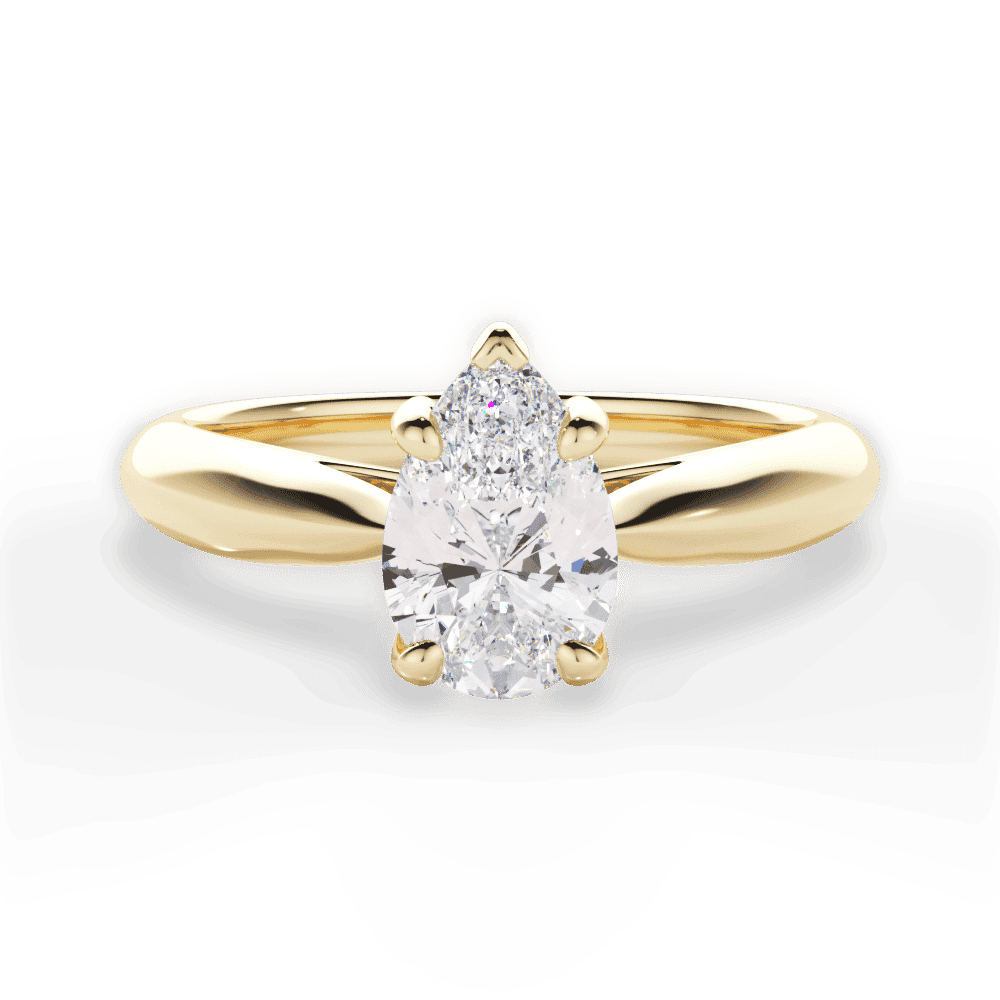 14kt Yellow Gold/18kt Yellow Gold/pear/top