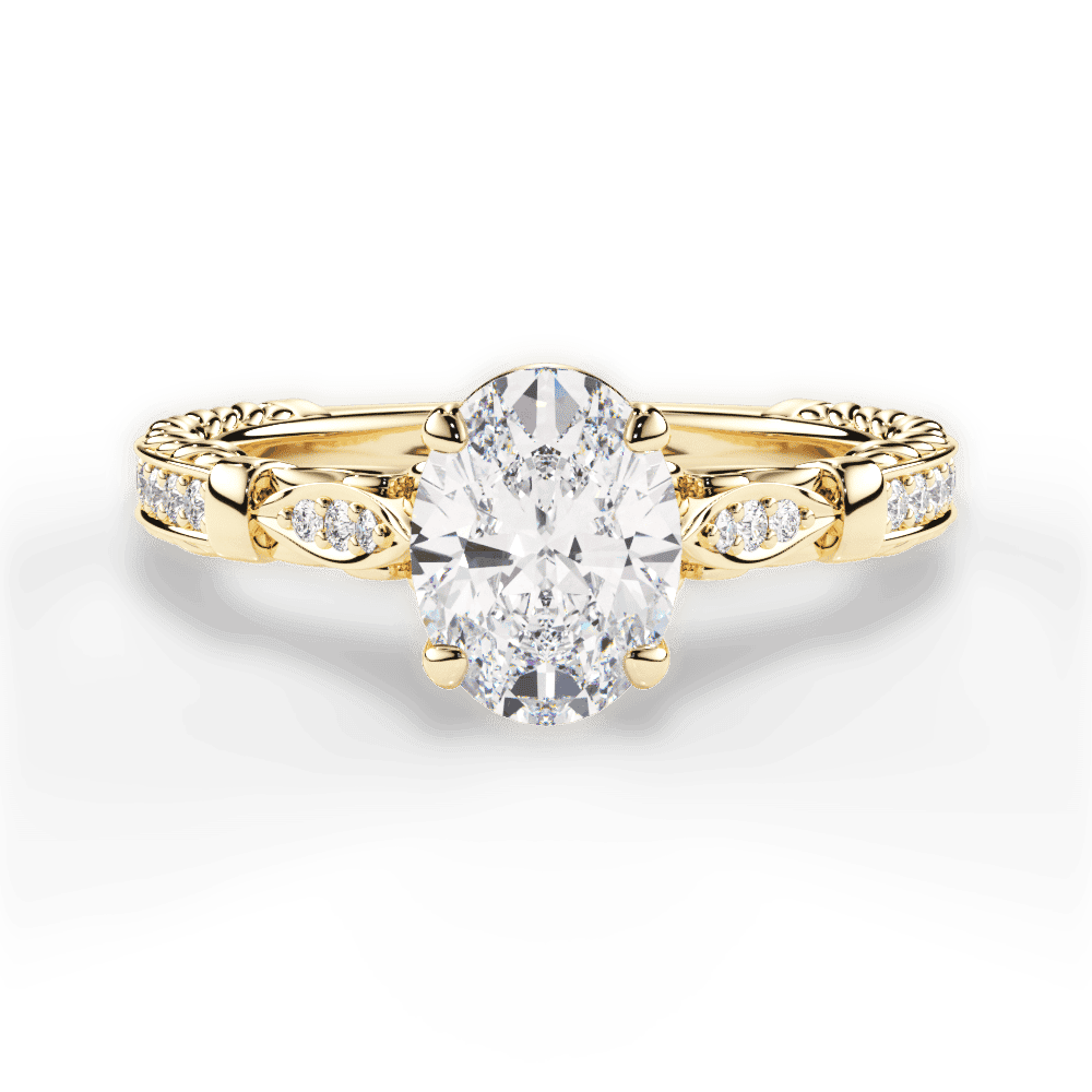 14kt Yellow Gold/18kt Yellow Gold/oval/top