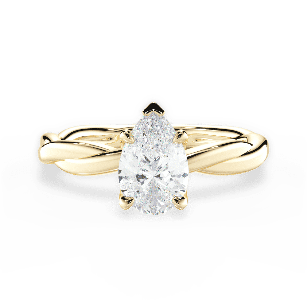 14kt Yellow Gold/18kt Yellow Gold/pear/top