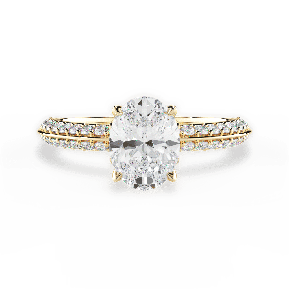 14kt Yellow Gold/18kt Yellow Gold/oval/top