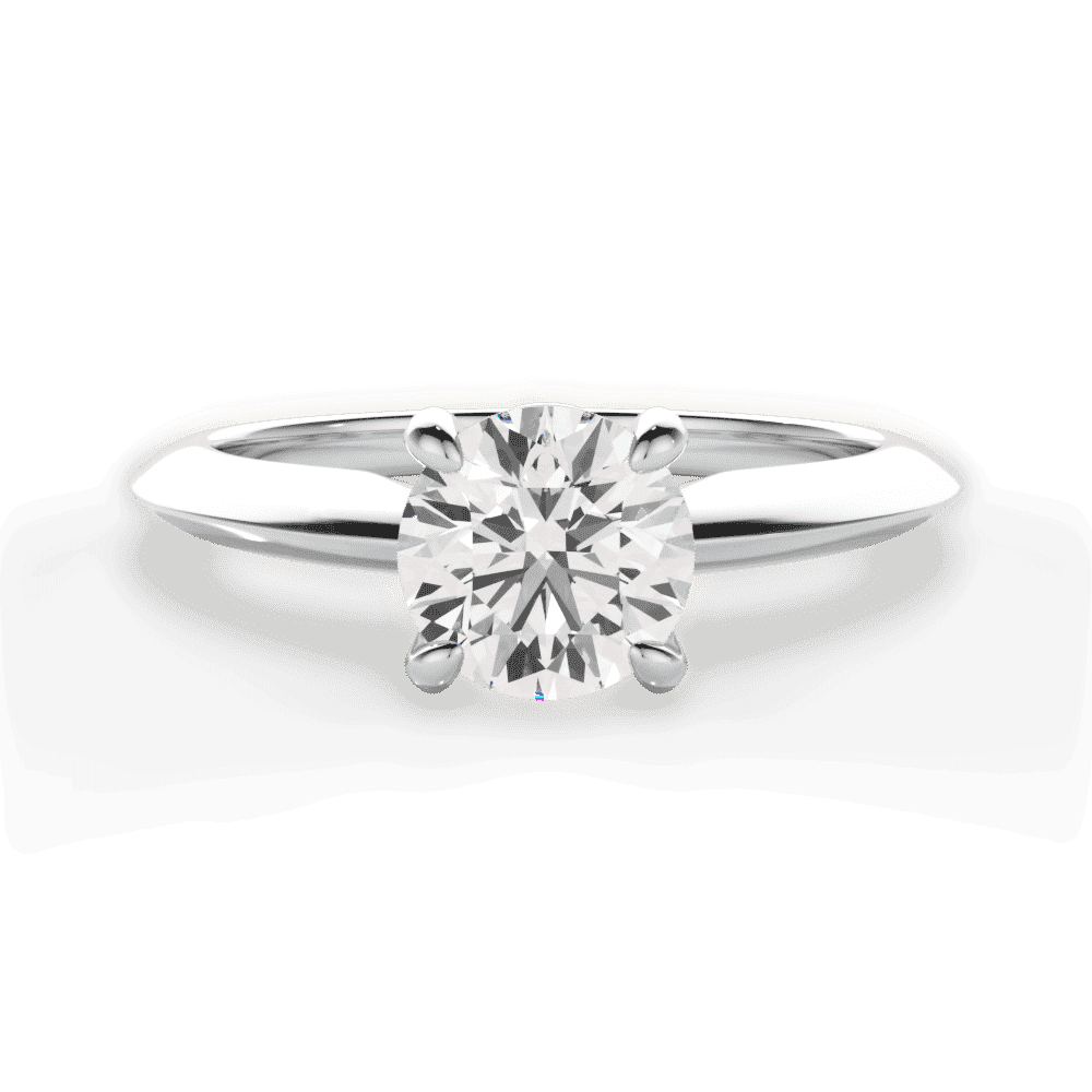 14kt White Gold/18kt White Gold/Platinum/round/top