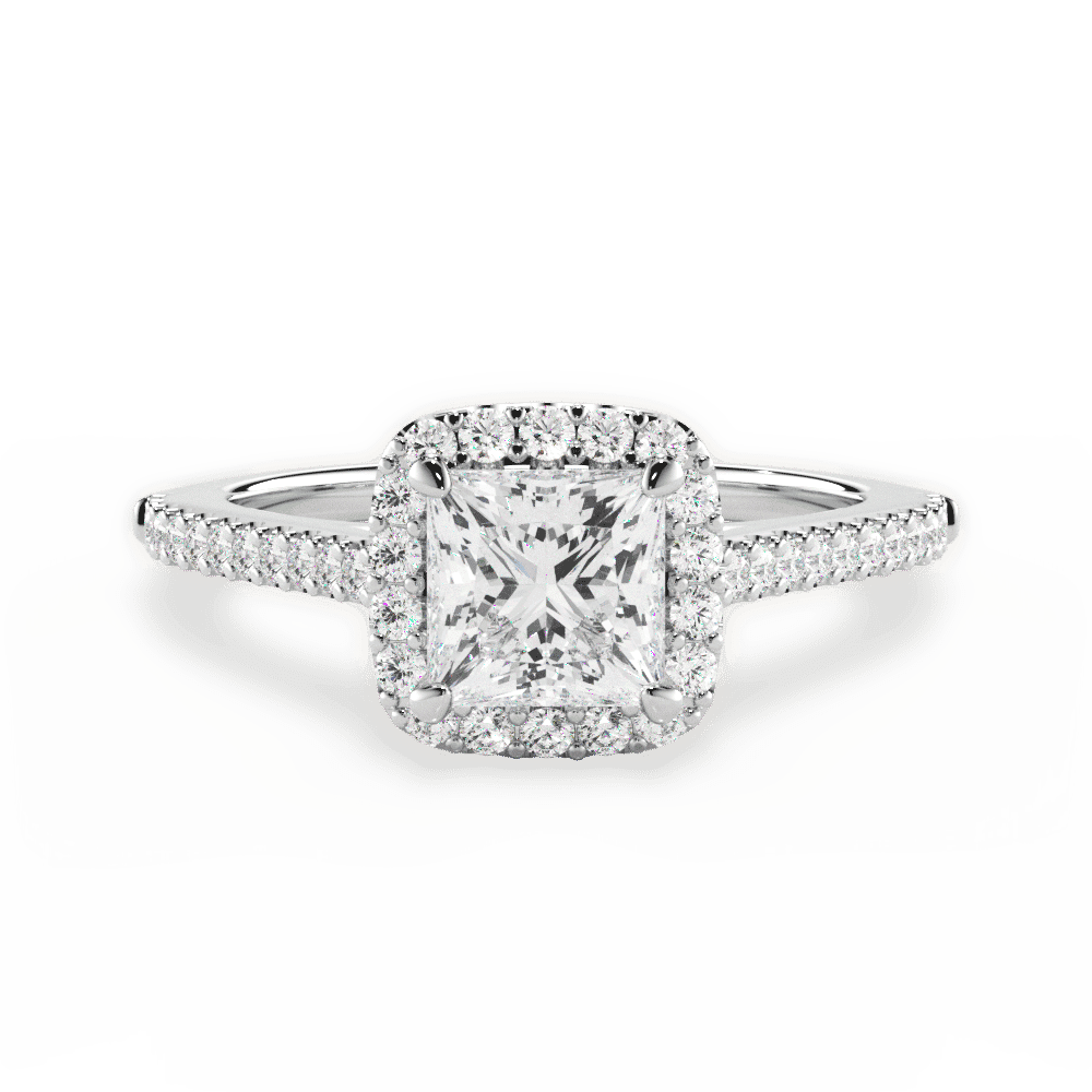 14kt White Gold/18kt White Gold/Platinum/princess/top