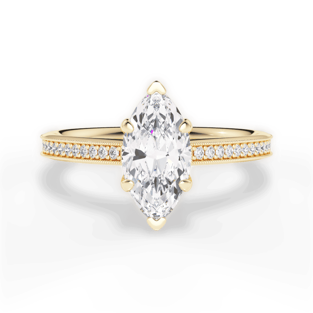 14kt Yellow Gold/18kt Yellow Gold/marquise/top