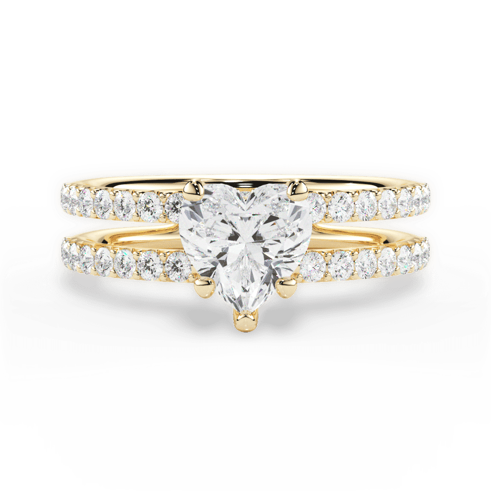 14kt Yellow Gold/18kt Yellow Gold/heart/top