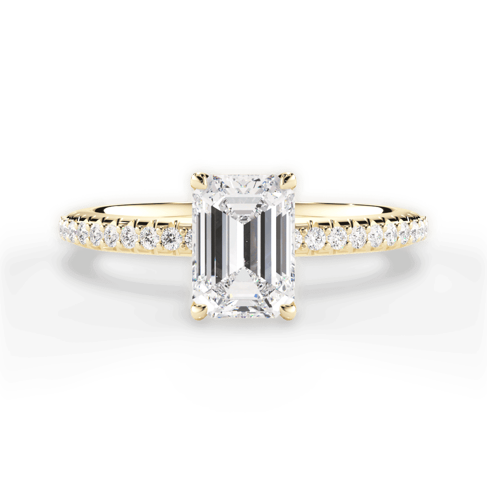 14kt Yellow Gold/18kt Yellow Gold/emerald/top