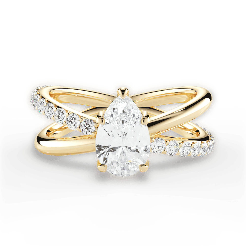 14kt Yellow Gold/18kt Yellow Gold/pear/top