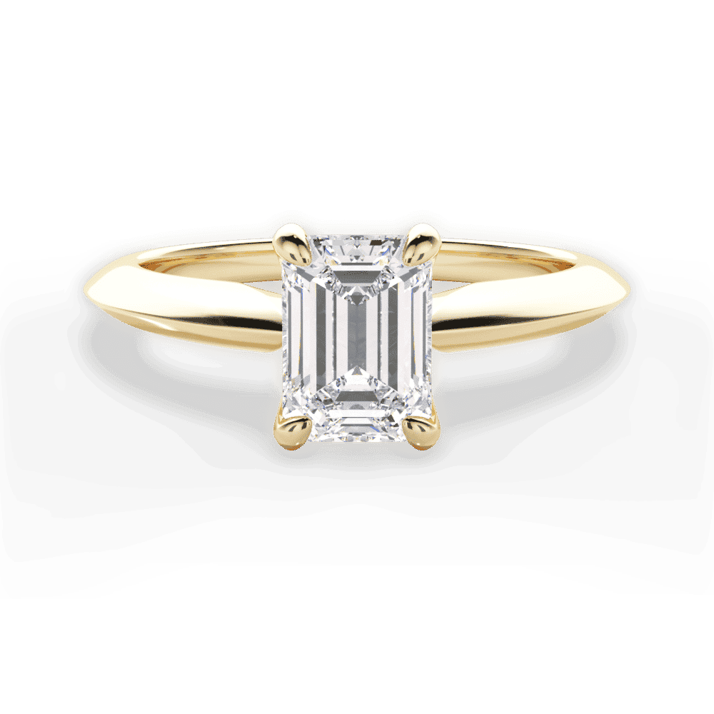 14kt Yellow Gold/18kt Yellow Gold/emerald/top