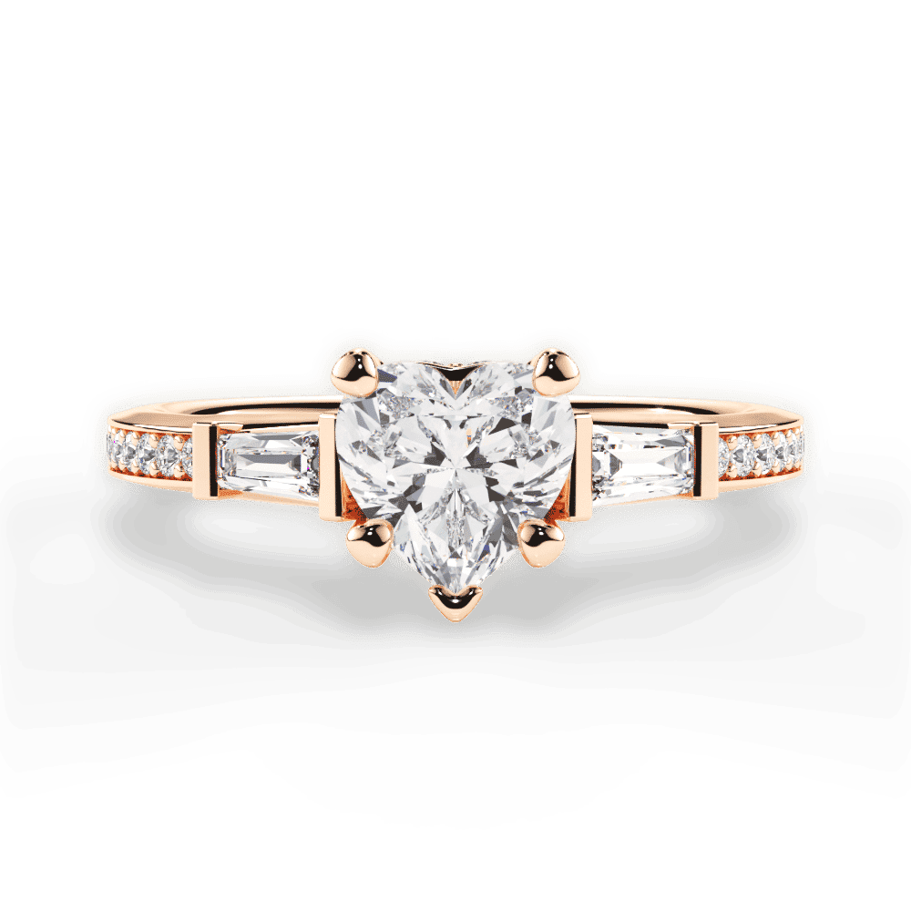 14kt Rose Gold/18kt Rose Gold/heart/top