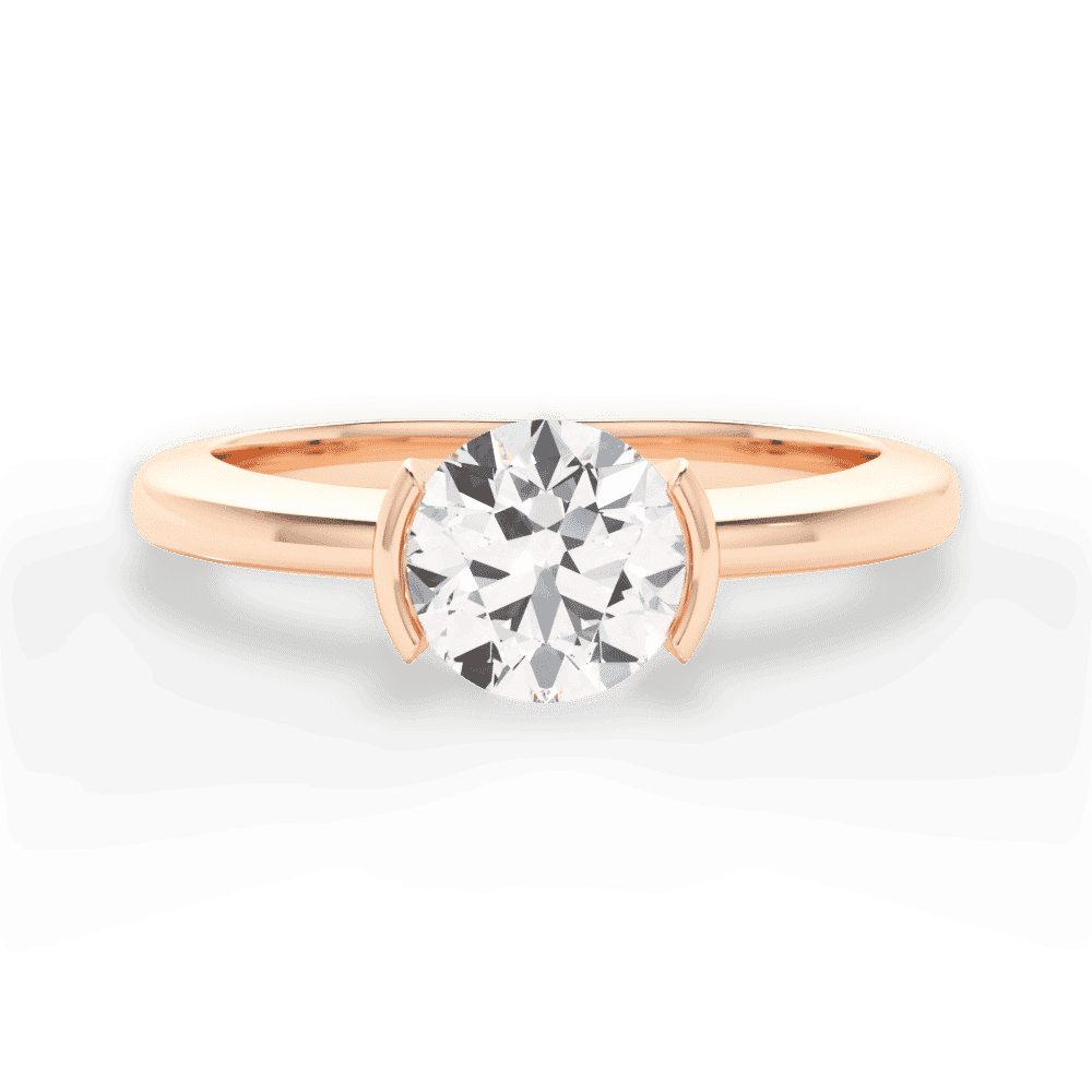 14kt Rose Gold/18kt Rose Gold/round/top