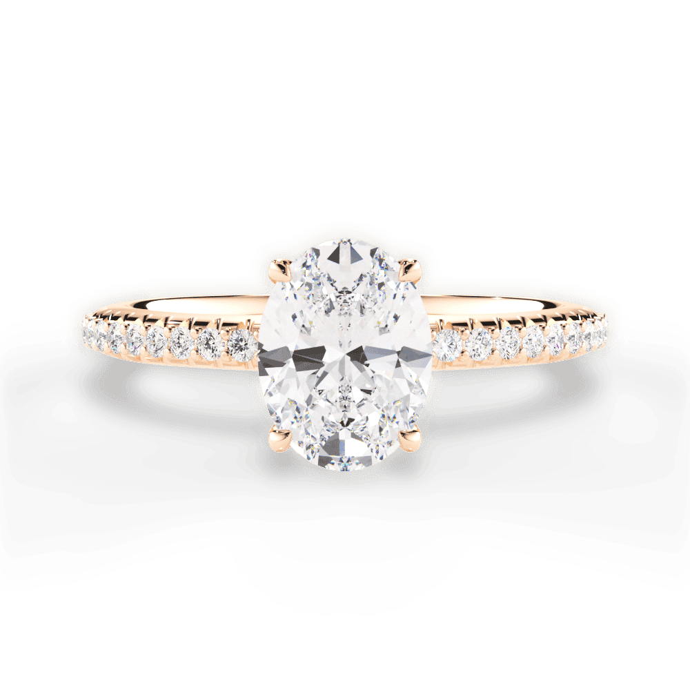 14kt Rose Gold/18kt Rose Gold/oval/top