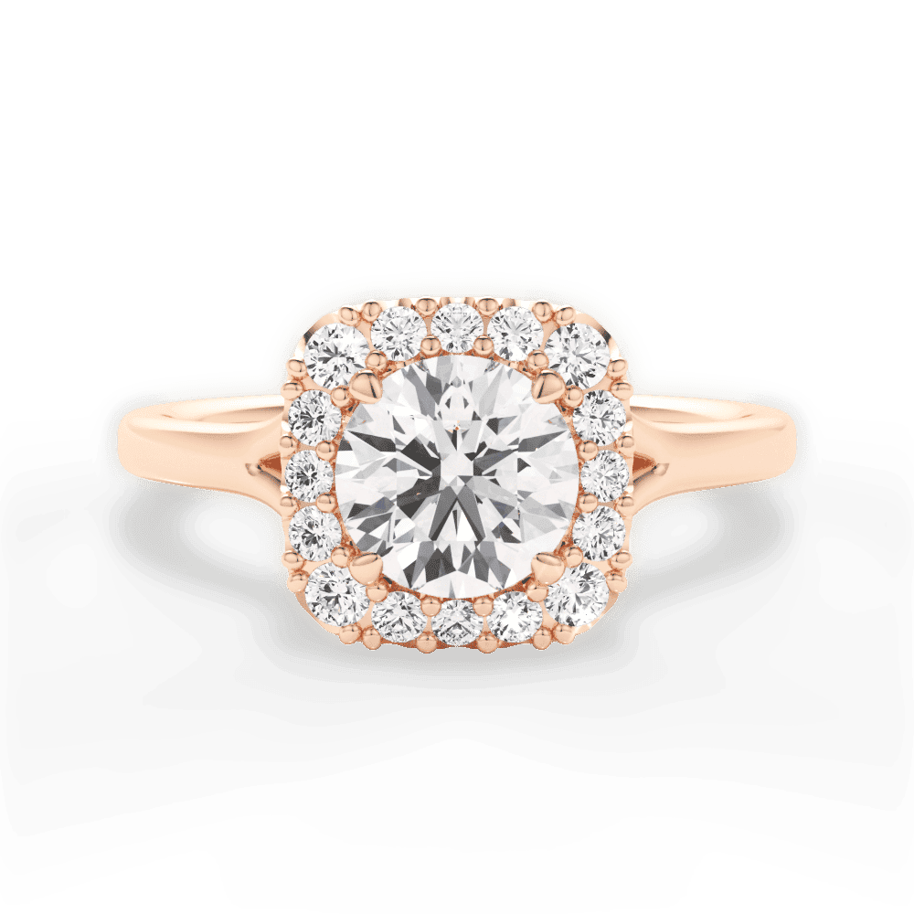 14kt Rose Gold/18kt Rose Gold/round/top