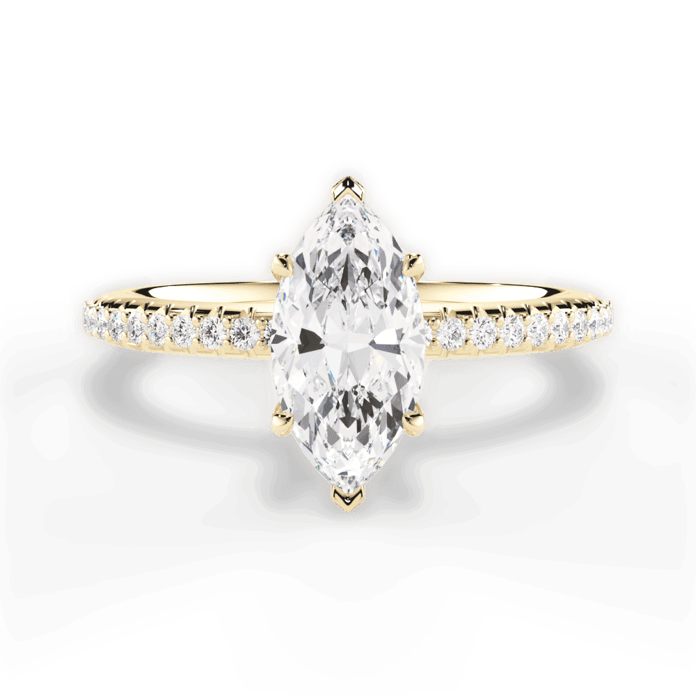 14kt Yellow Gold/18kt Yellow Gold/marquise/top