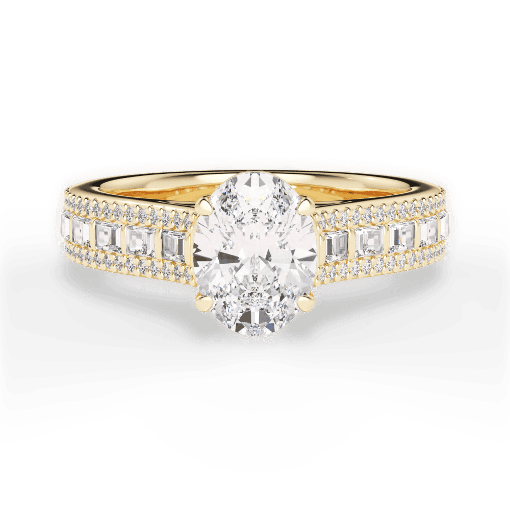 14kt Yellow Gold/18kt Yellow Gold/oval/top