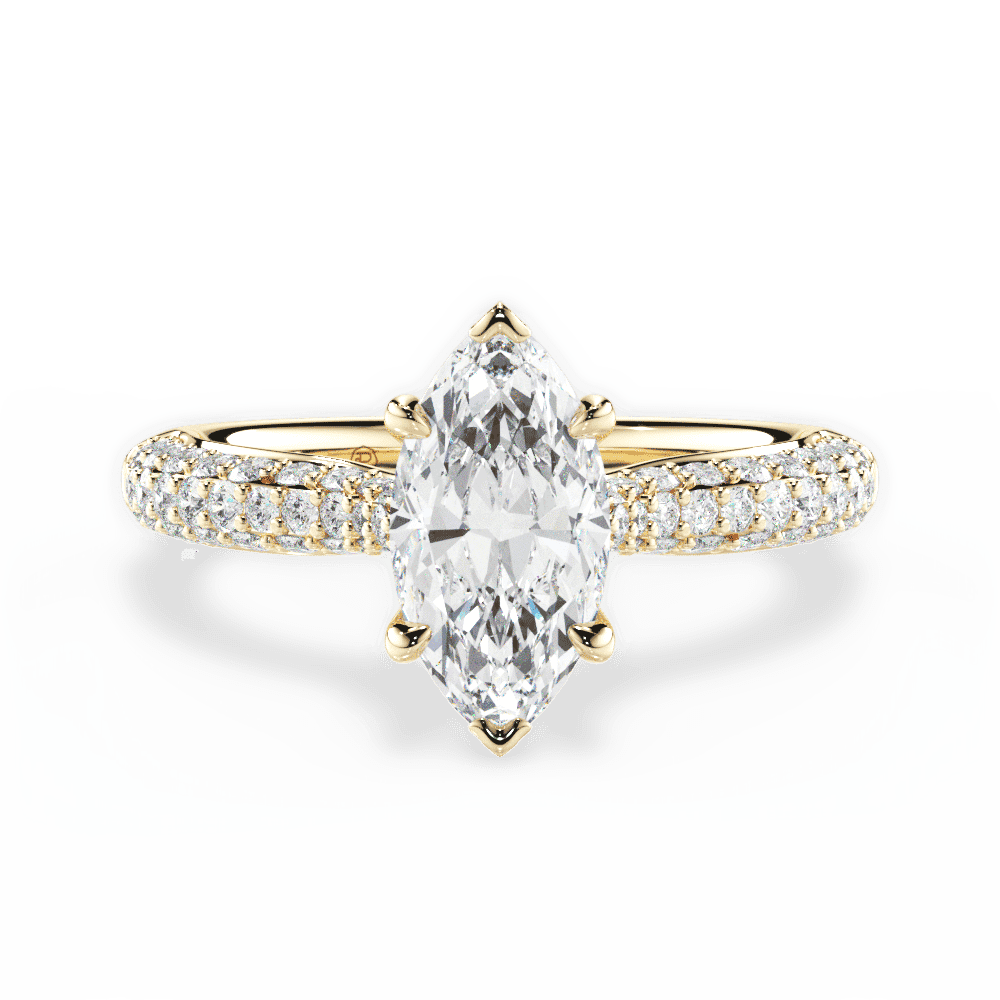 14kt Yellow Gold/18kt Yellow Gold/marquise/top