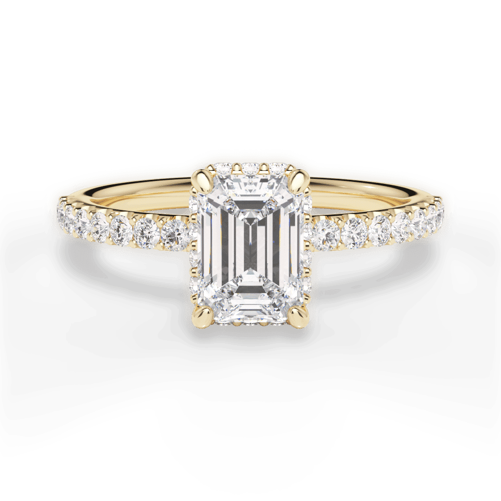 14kt Yellow Gold/18kt Yellow Gold/emerald/top