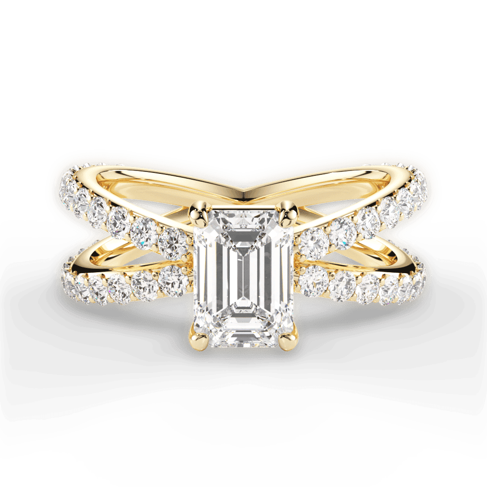 14kt Yellow Gold/18kt Yellow Gold/emerald/top