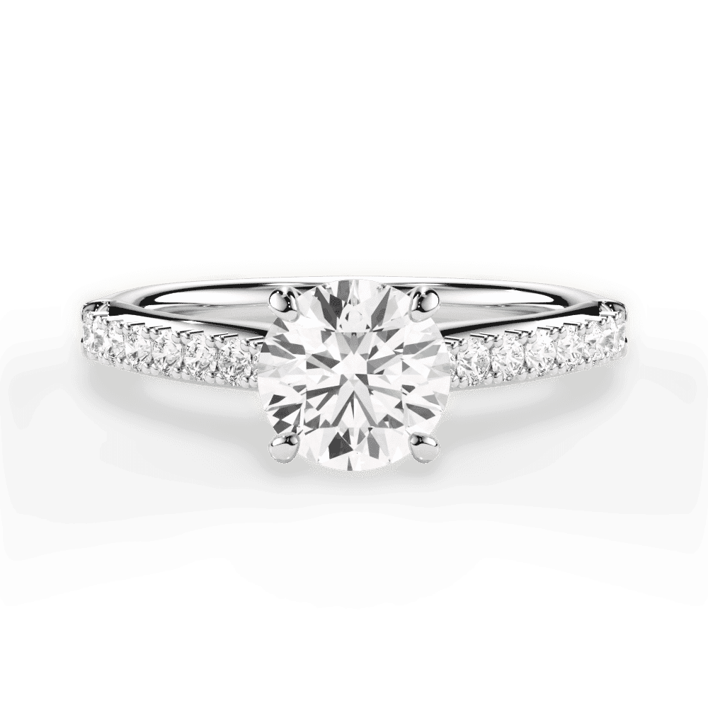 14kt White Gold/18kt White Gold/Platinum/round/top
