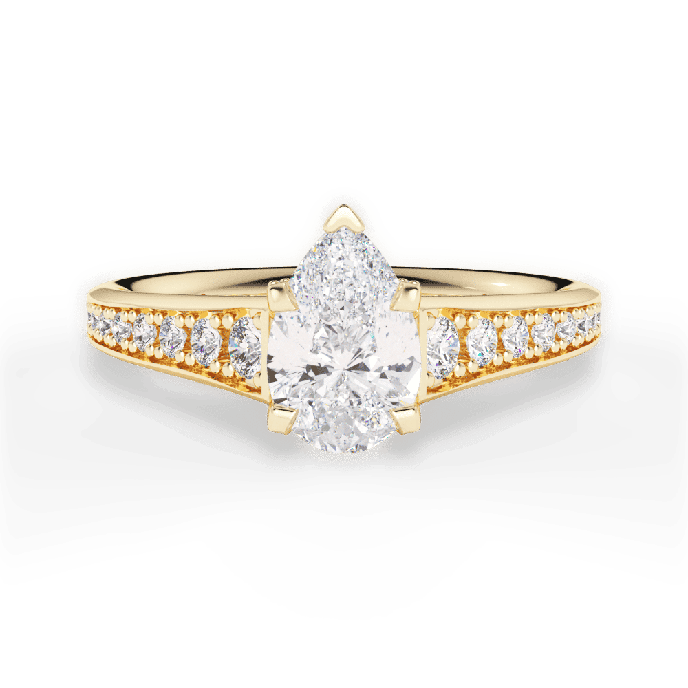 14kt Yellow Gold/18kt Yellow Gold/pear/top