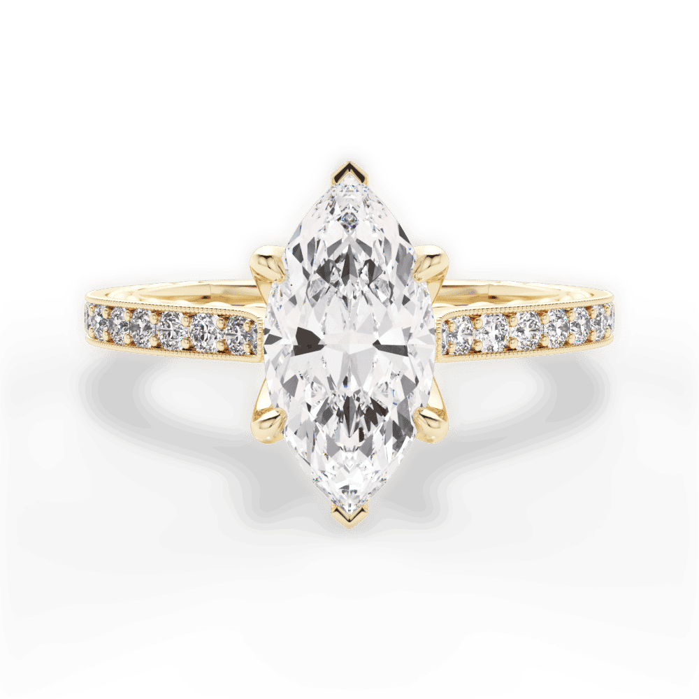 14kt Yellow Gold/18kt Yellow Gold/marquise/top