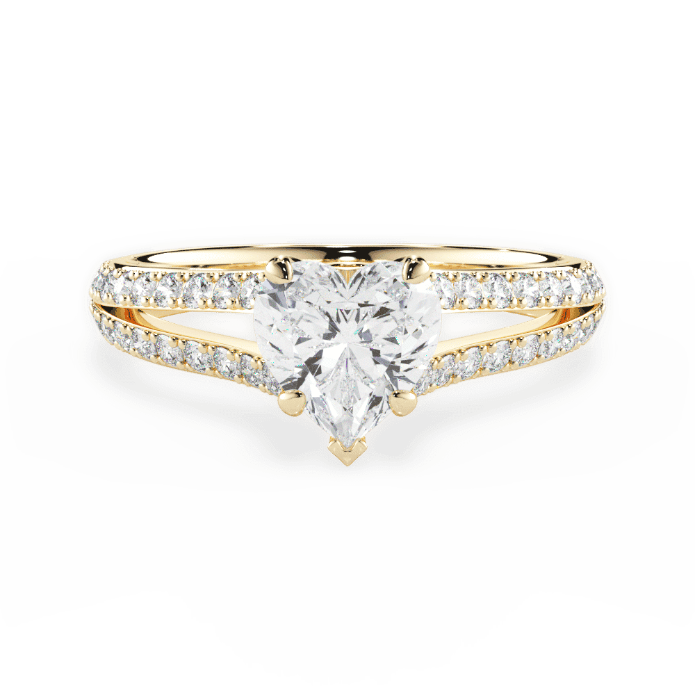 14kt Yellow Gold/18kt Yellow Gold/heart/top