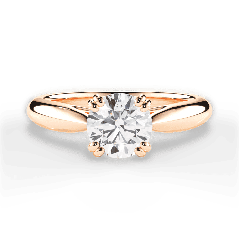 14kt Rose Gold/18kt Rose Gold/round/top