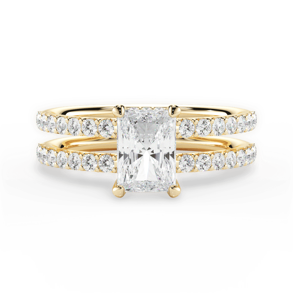 14kt Yellow Gold/18kt Yellow Gold/radiant/top