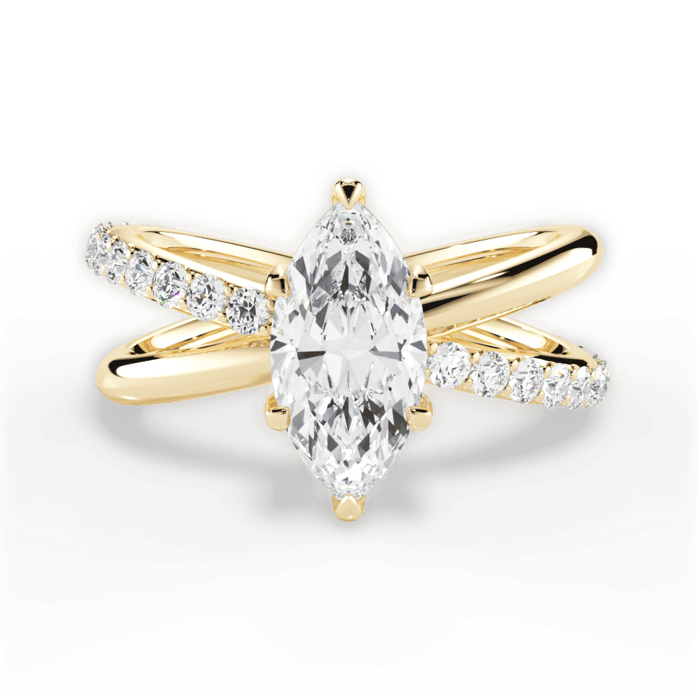 14kt Yellow Gold/18kt Yellow Gold/marquise/top