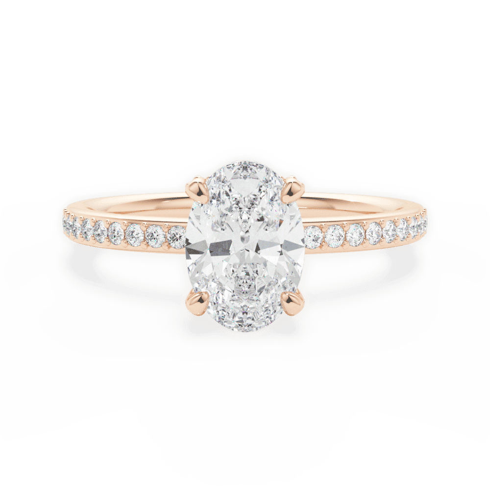 14kt Rose Gold/18kt Rose Gold/oval/top