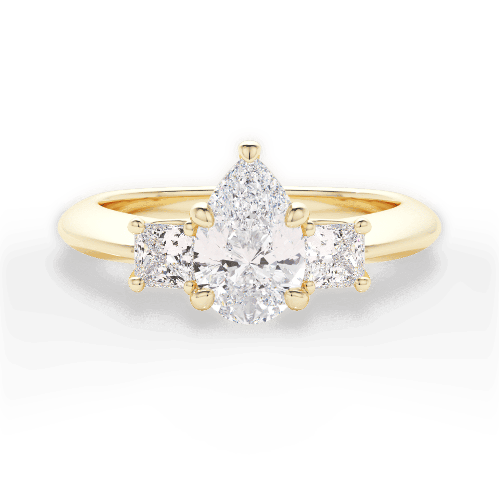 14kt Yellow Gold/18kt Yellow Gold/pear/top