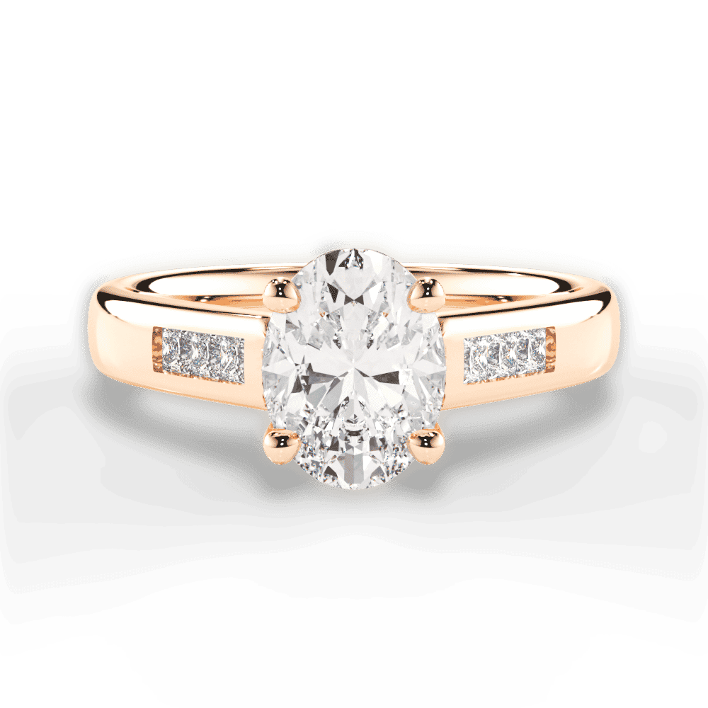 14kt Rose Gold/18kt Rose Gold/oval/top