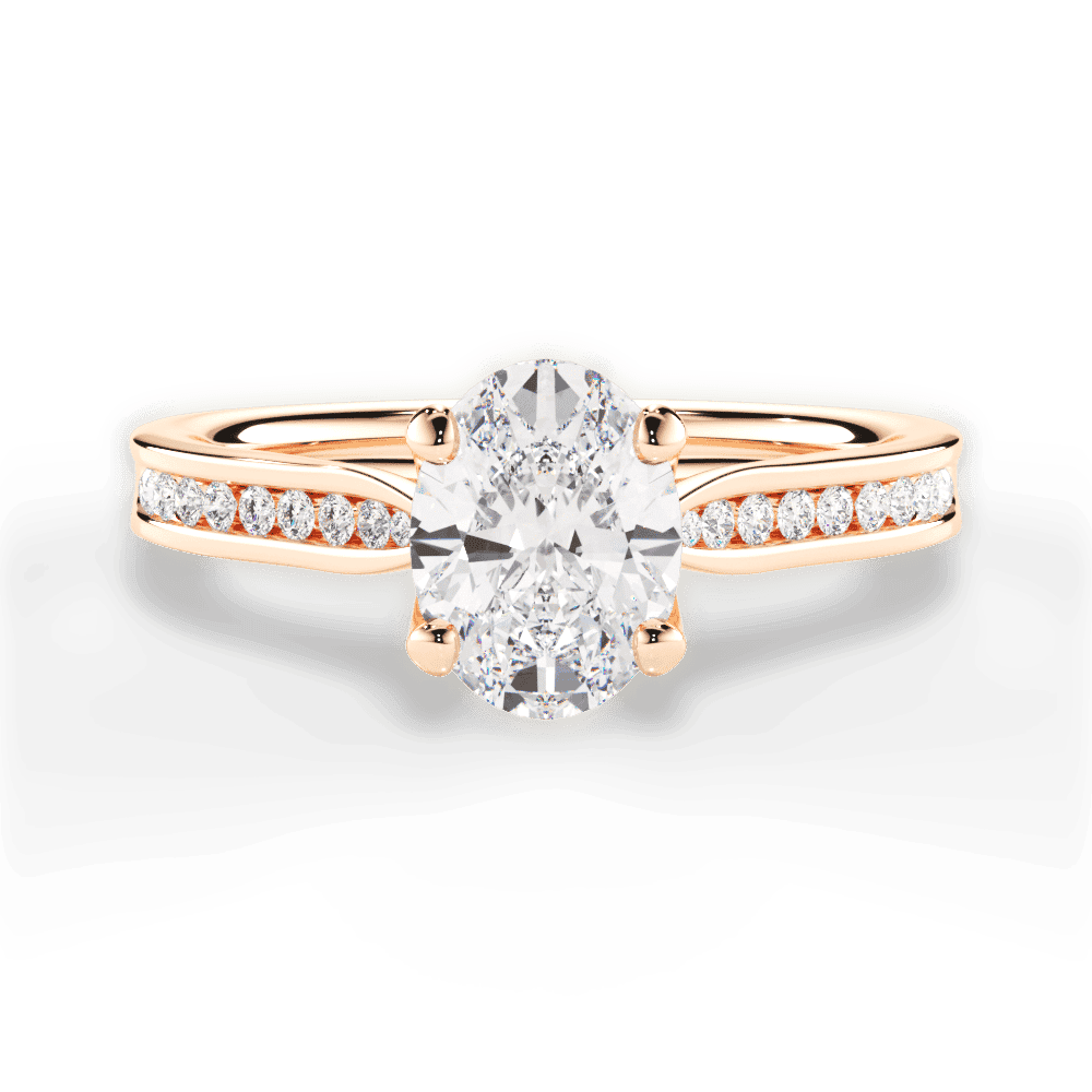 14kt Rose Gold/18kt Rose Gold/oval/top