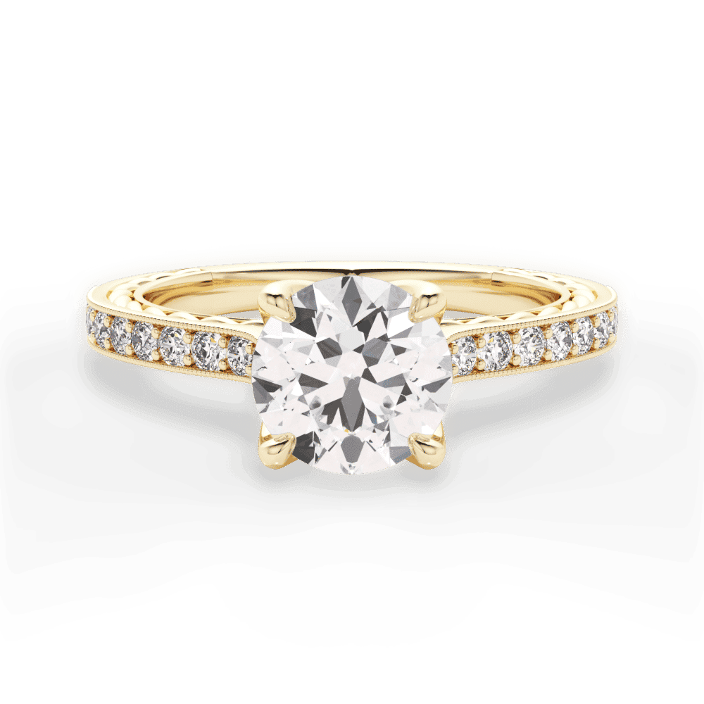 14kt Yellow Gold/18kt Yellow Gold/round/top