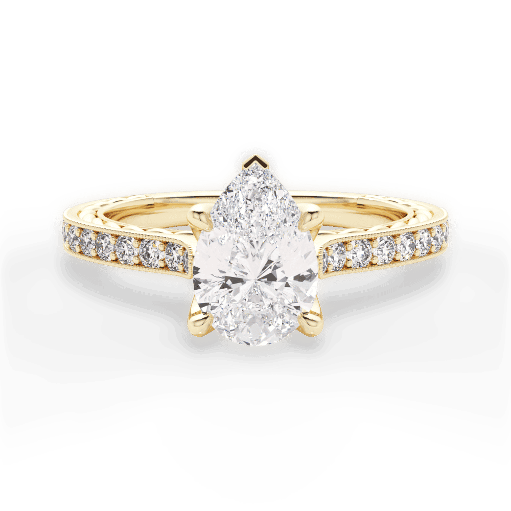 14kt Yellow Gold/18kt Yellow Gold/pear/top