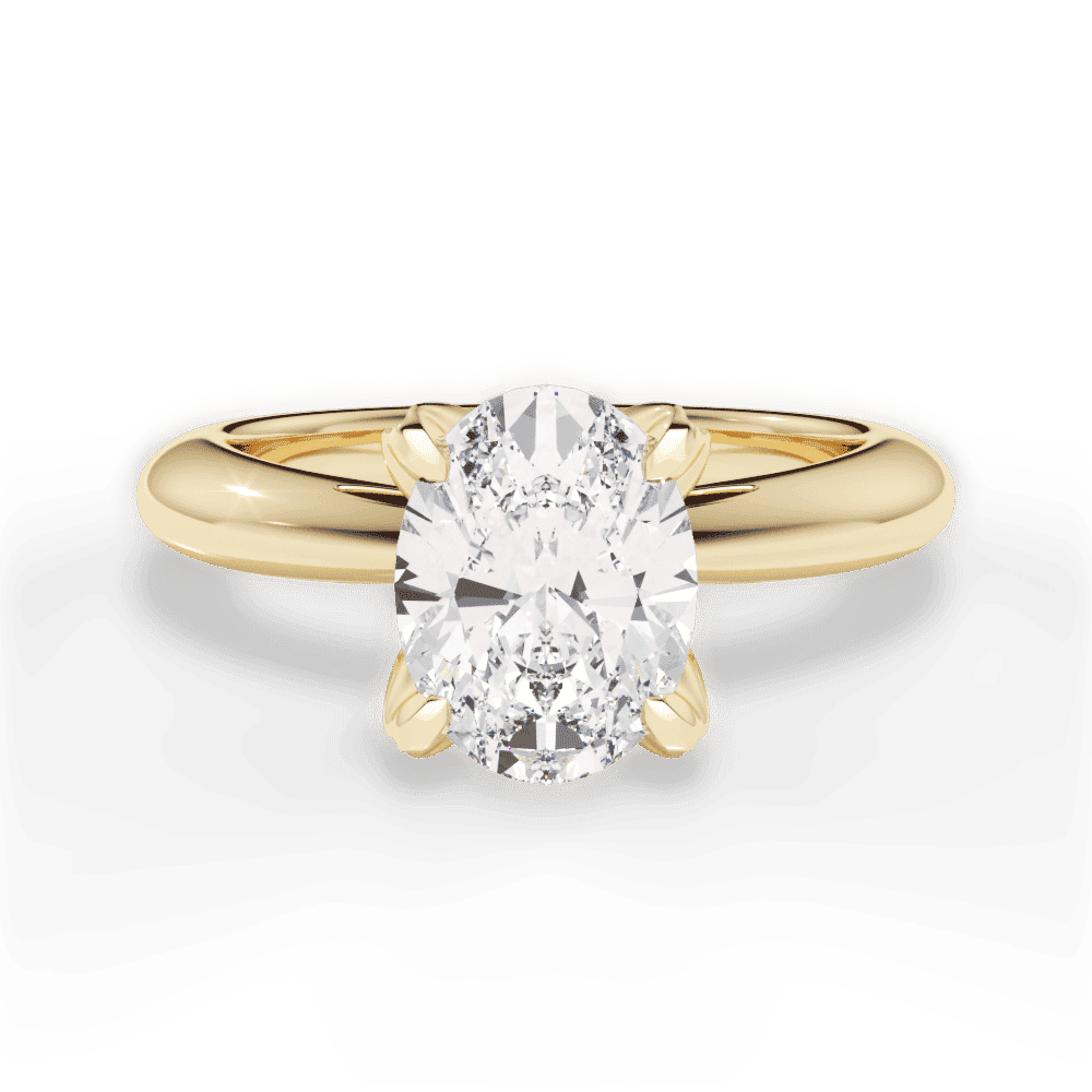 14kt Yellow Gold/18kt Yellow Gold/oval/top