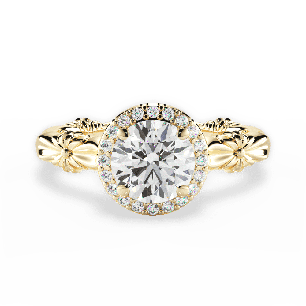 14kt Yellow Gold/18kt Yellow Gold/round/top