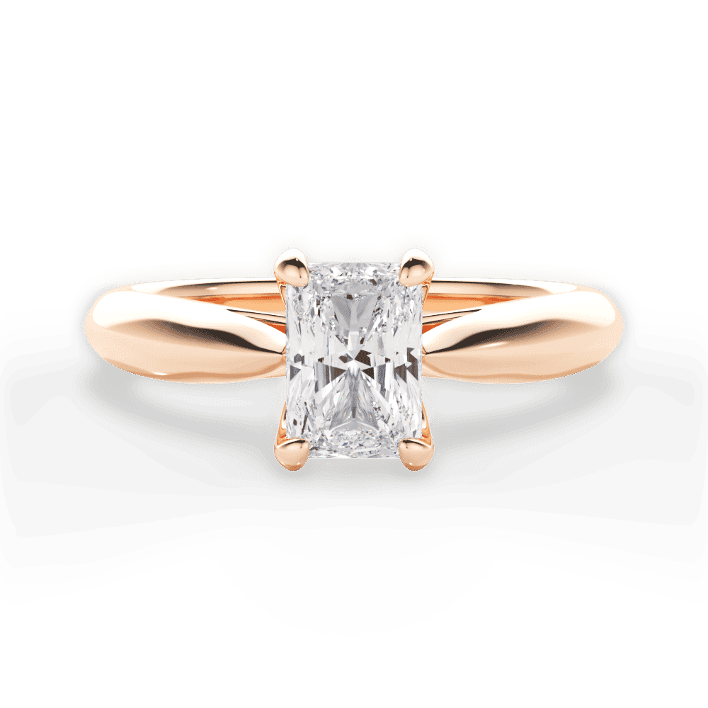 14kt Rose Gold/18kt Rose Gold/radiant/top