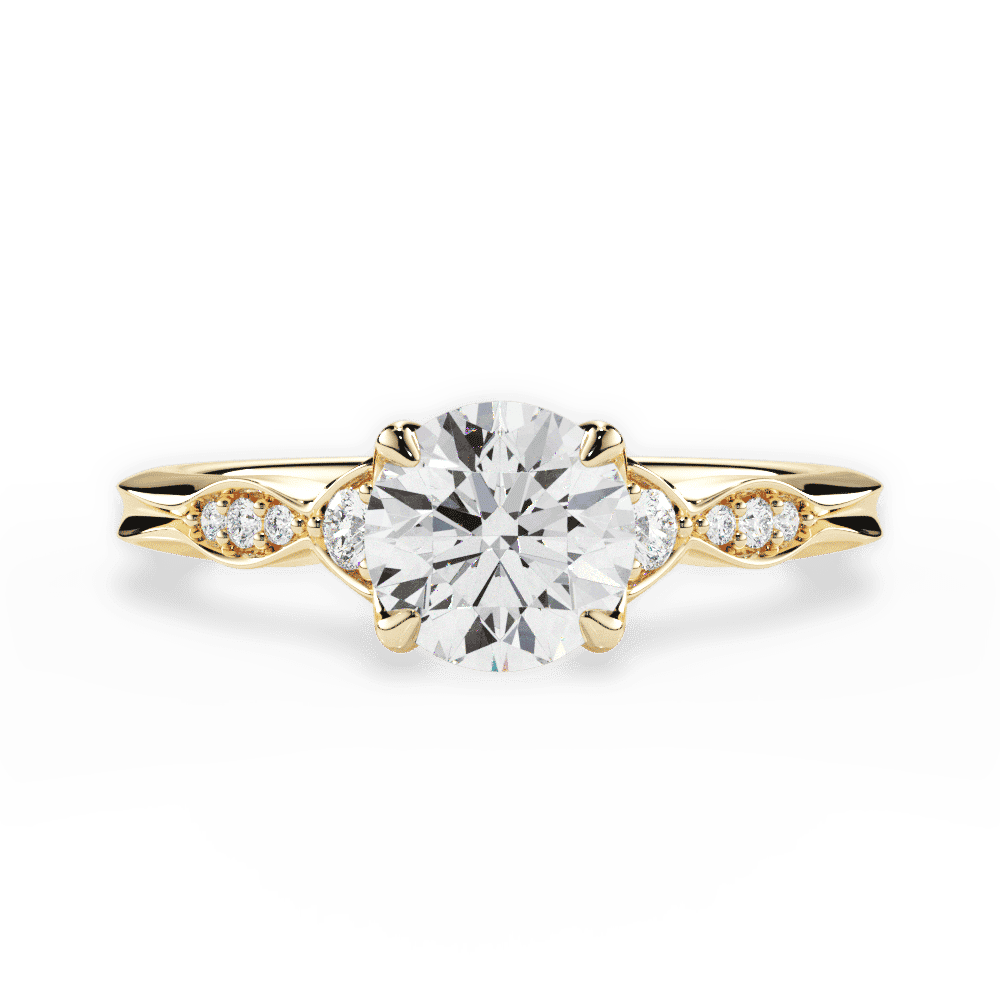 14kt Yellow Gold/18kt Yellow Gold/round/top