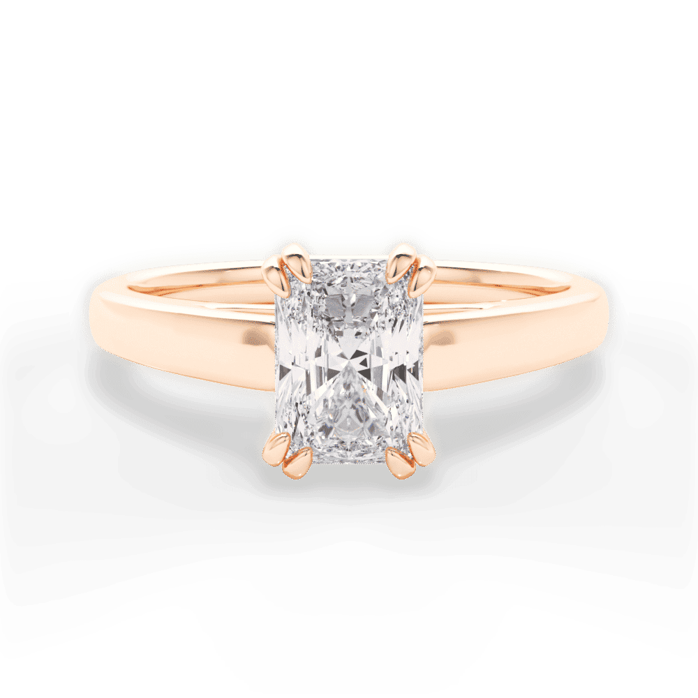 14kt Rose Gold/18kt Rose Gold/radiant/top