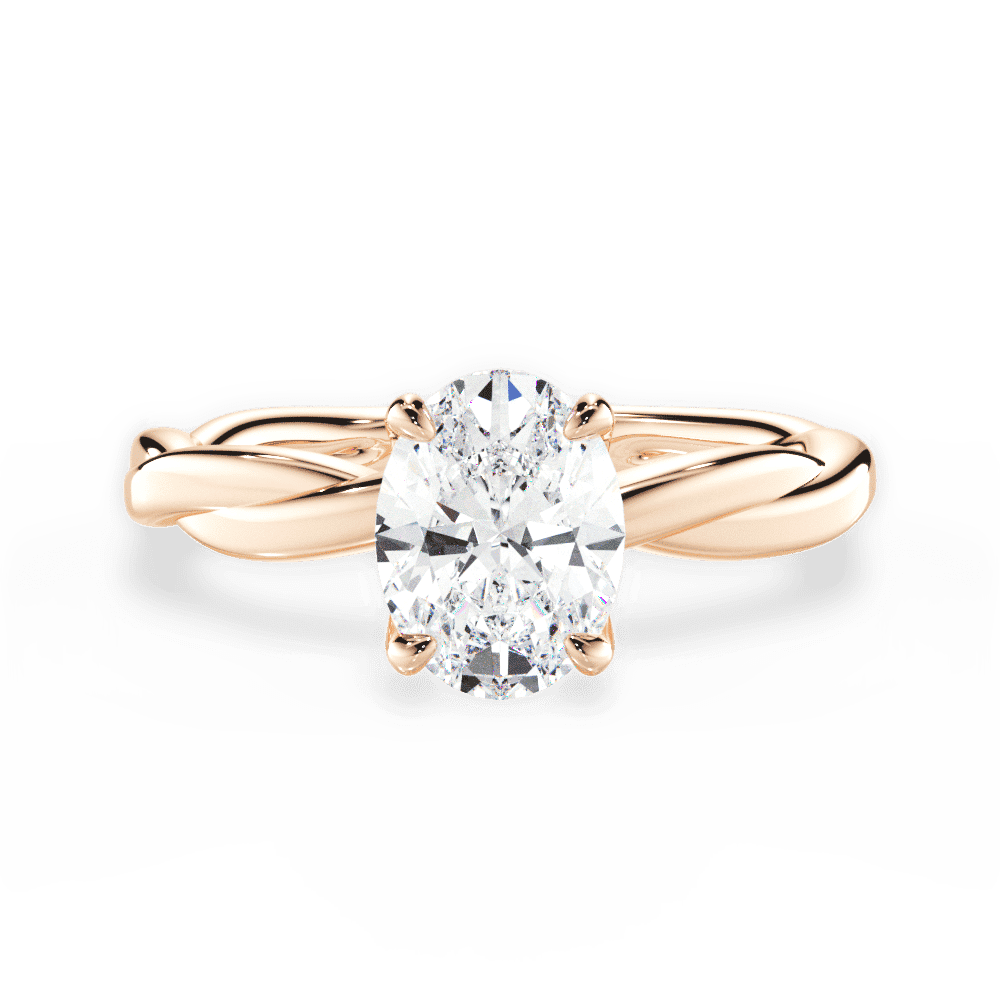 14kt Rose Gold/18kt Rose Gold/oval/top