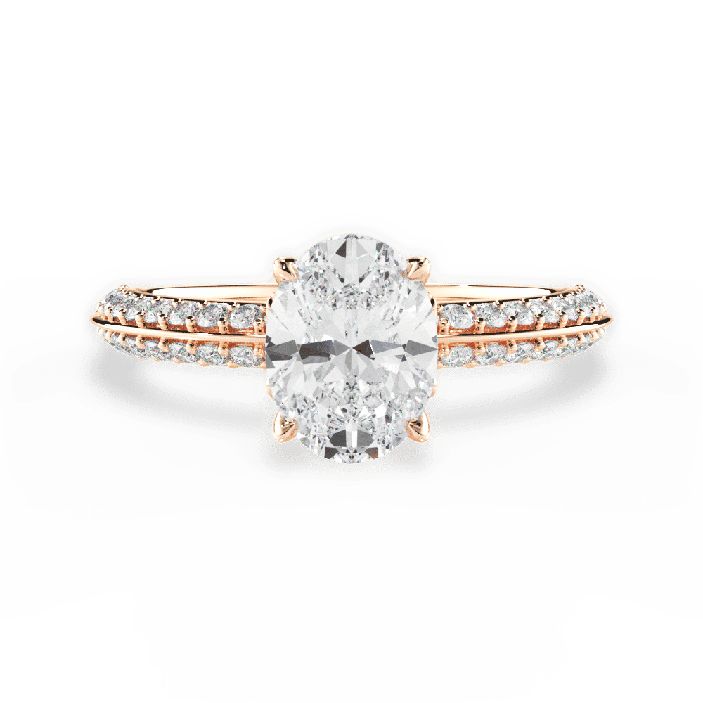 14kt Rose Gold/18kt Rose Gold/oval/top