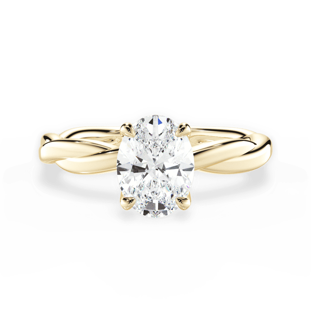 14kt Yellow Gold/18kt Yellow Gold/oval/top