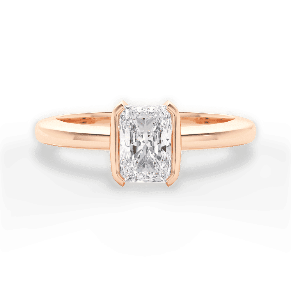 14kt Rose Gold/18kt Rose Gold/radiant/top