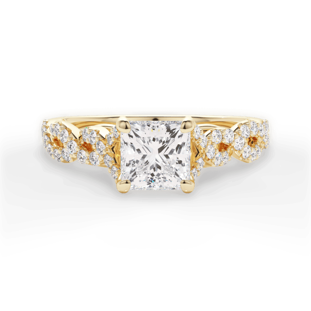 14kt Yellow Gold/18kt Yellow Gold/princess/top
