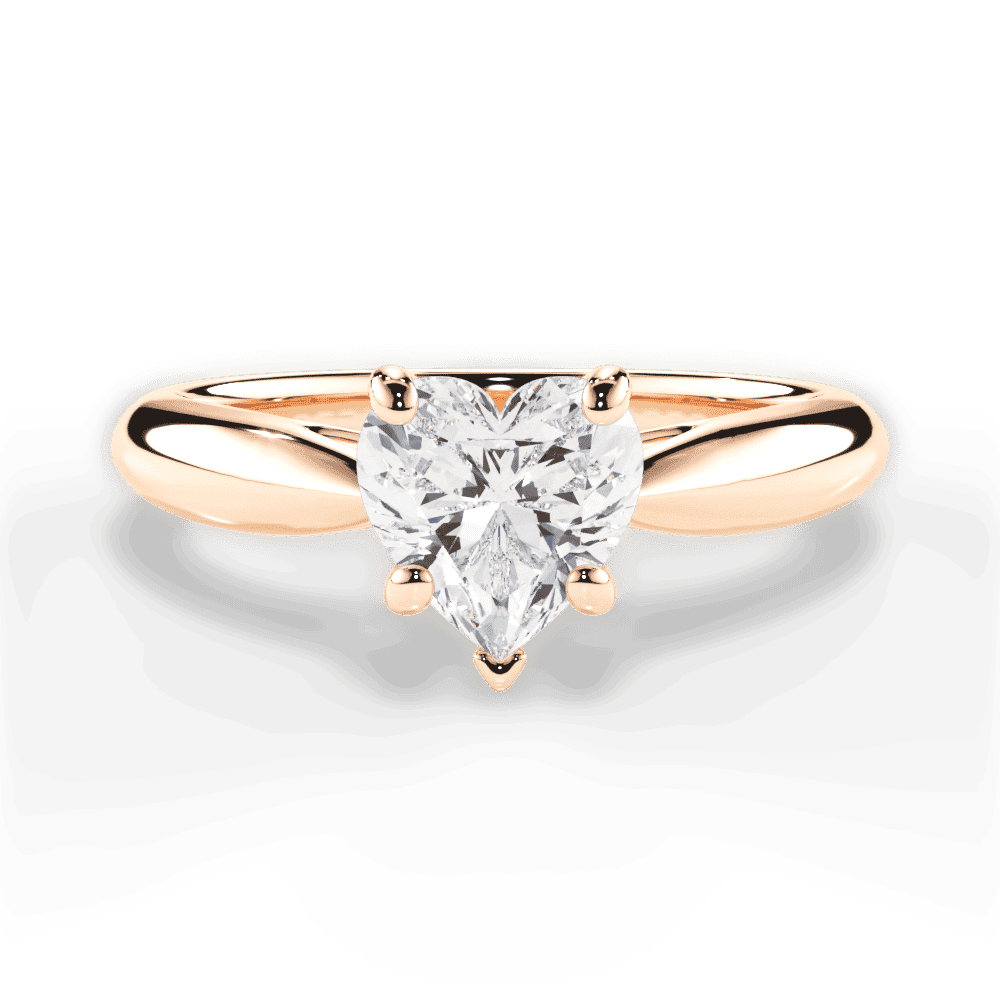 14kt Rose Gold/18kt Rose Gold/heart/top