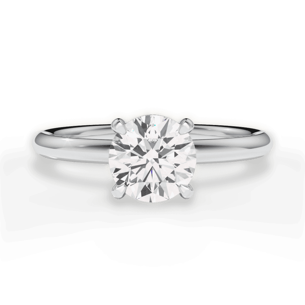 14kt White Gold/18kt White Gold/Platinum/round/top