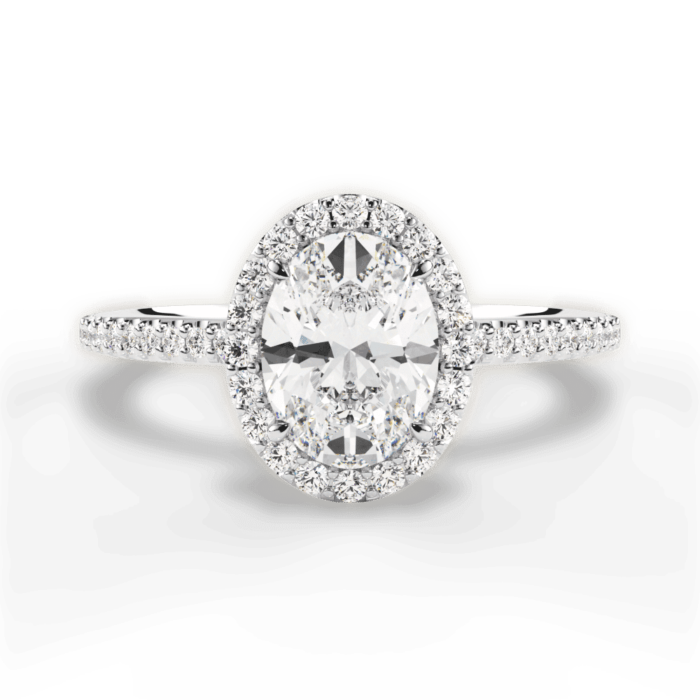 14kt White Gold/18kt White Gold/Platinum/oval/top