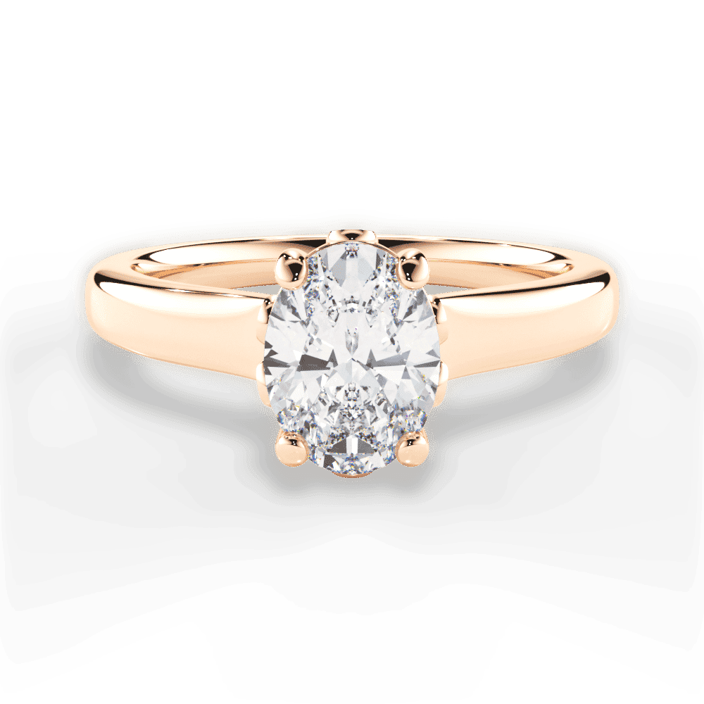 14kt Rose Gold/18kt Rose Gold/oval/top