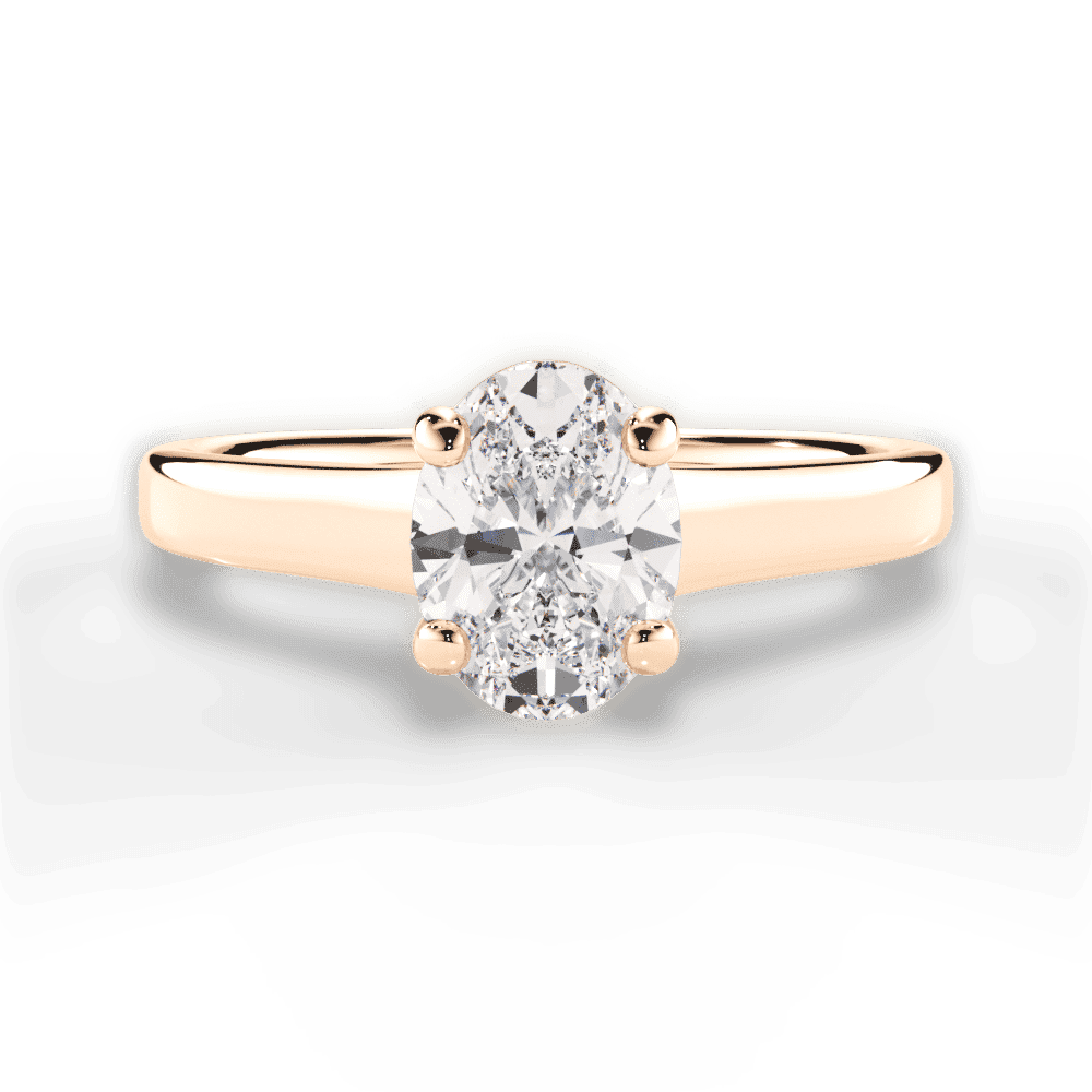 14kt Rose Gold/18kt Rose Gold/oval/top